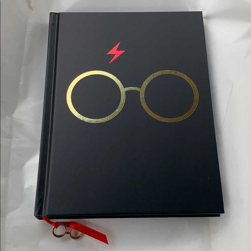 Harry Potter Journal w/ Ribbon Bookmark & Charm